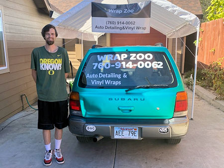  Andrew in front of his Wrap Zoo business