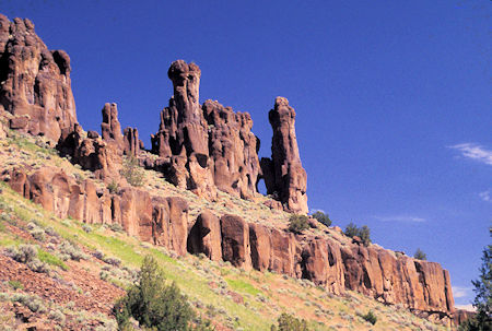 Rock formations in Jarbidge Canyon, Nevada