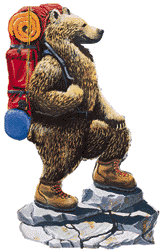 Backpacking Bear (portion of full image) - Copyright © 1995 Jim Morris Environmental Shirt Company and Scott Knauer