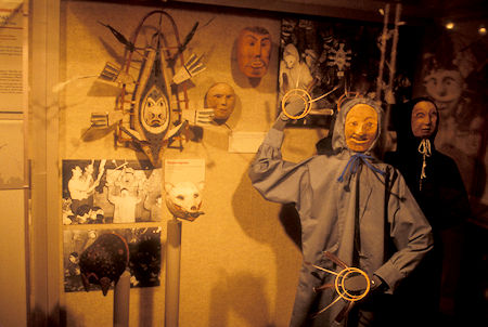 Mask exhibit, University of Alaska Museum of the North, Fairbanks, Alaska