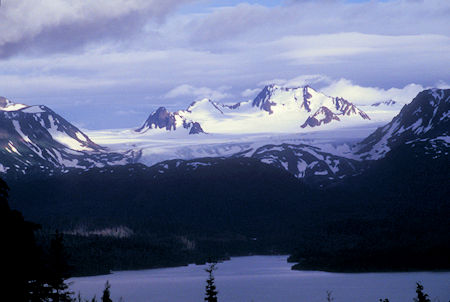 View of Dixon Glacier across bay from Homer, Alaska