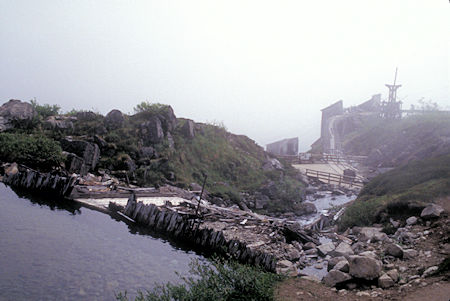 Dam above 'Water Tunnel' mine portal, Independence Mine Historical Park, Alaska