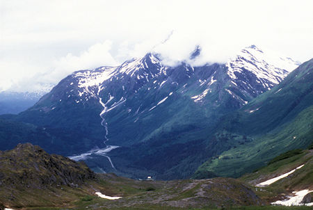View from south of Thompson Pass over Lowe River, Richardson Highway, Alaska