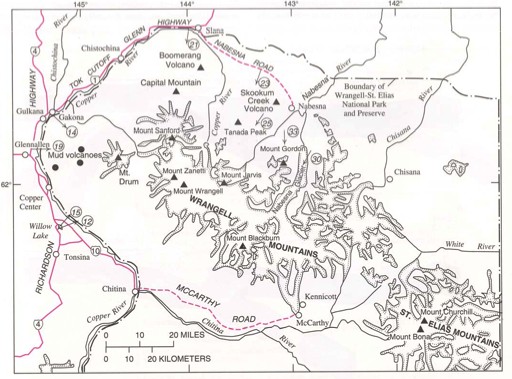 Wrangell Mountains Map