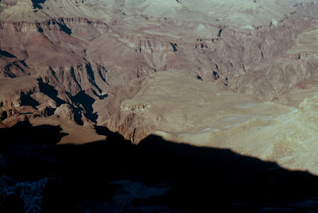 Pipe Creek Canyon, Plateu Point, Inner Canyon, Bright Angel Junction from Mather Point - Grand Canyon National Park - Dec 1961