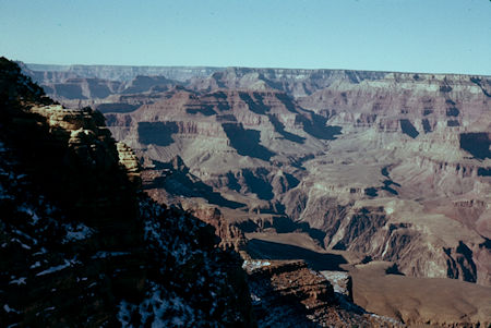 Looking west down canyon from Mather Point - Grand Canyon National Park - Dec 1961