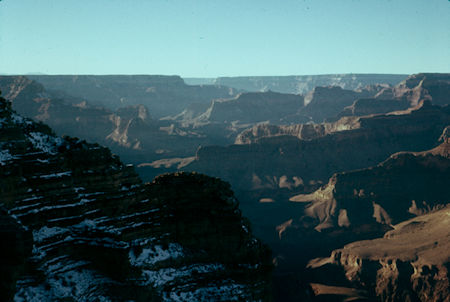 View west from Powell Memorial - Grand Canyon National Park - Dec 1961
