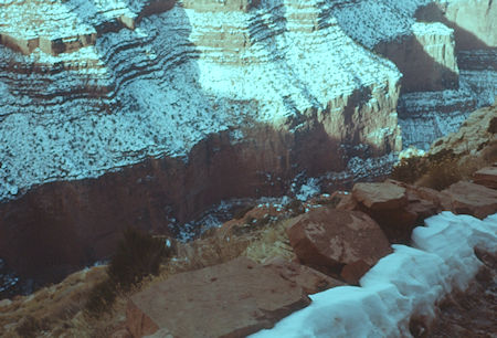 Pipe Creek Canyon from near O'Niell Butte west of Kaibab Trail - Grand Canyon National Park - Dec 1961