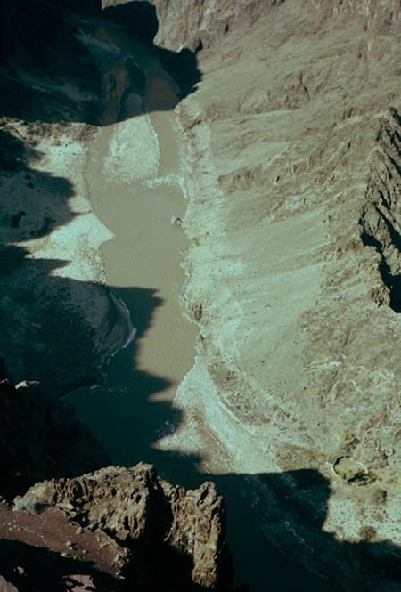 Colorado River 1000' below Kaibab Trail - Grand Canyon National Park - Dec 1961