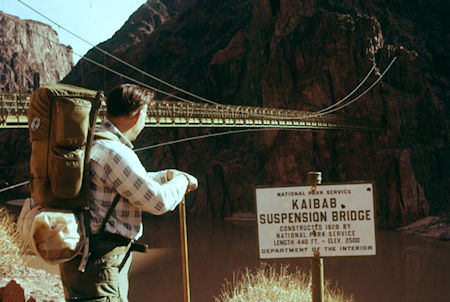 Kaibab Bridge over Colorado River - Grand Canyon National Park - Dec 1961