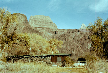 Sumner Butte behind USGS Barns - Grand Canyon National Park - Dec 1961