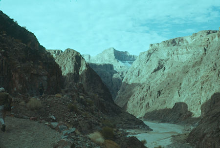 Looking downstream on Colorado River before turning up Garden Creek - Grand Canyon National Park - Jan 1962