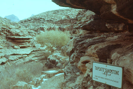 Rock formations along Garden Creek below Indian Garden - Grand Canyon National Park - Jan 1962