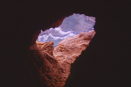 Tunnel on trail down to bottom of Mooney Falls - Grand Canyon National Park - Dec 1962 (part of Havasupai Indian Reservation as of 1975)