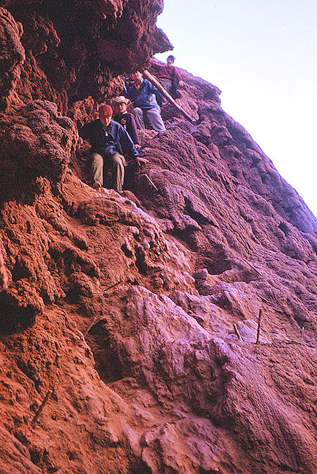 Trail down to bottom of Mooney Falls - Grand Canyon National Park - Dec 1962 (part of Havasupai Indian Reservation as of 1975)