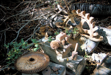 Pelton wheel in 1975 that used water to turn machinery