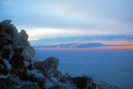 Looking down into Owens Valley at the Alabama Hills near Lone Pine