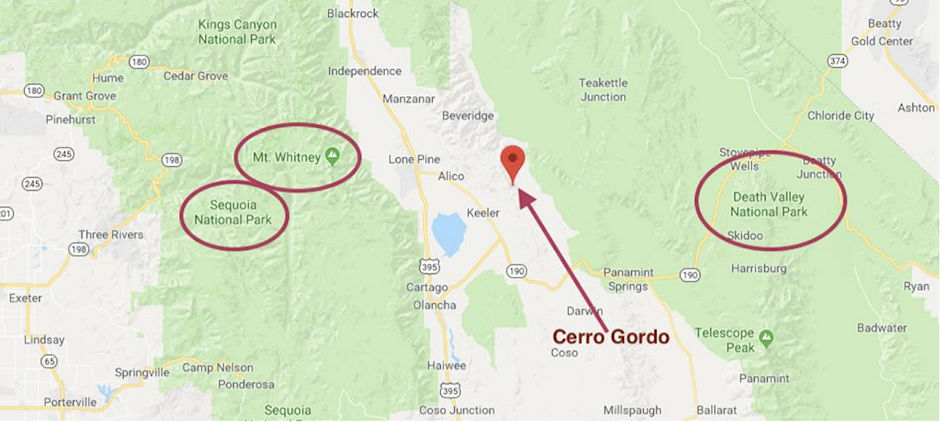 Cerro Gordo location map by Nathan Barry