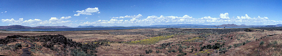 Tule Lake panorama from Hospital Rock, Lava Beds National Monument