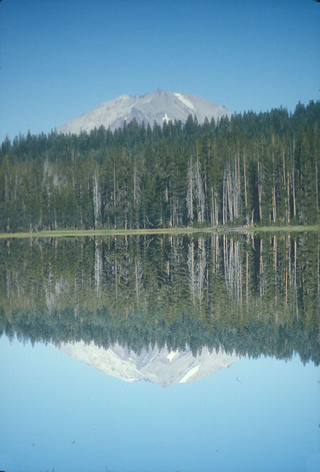 Lassen Peak reflected in Horseshoe Lake