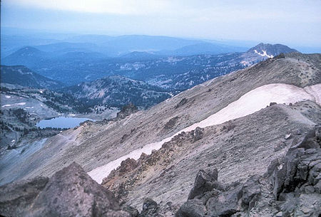 Helen Lake and trail from Lassen Peak