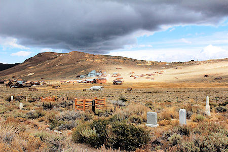Bodie and the mines from the cemetery