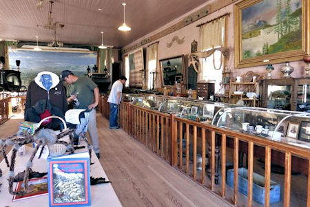 Inside Miner's Union Hall as museum