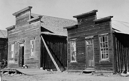 Miners' Union Hall, Main Street, Bodie, CA. Circa 1930s