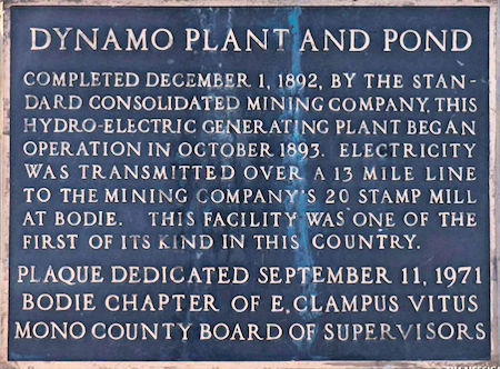 Plaque at Green Creek Power Plant