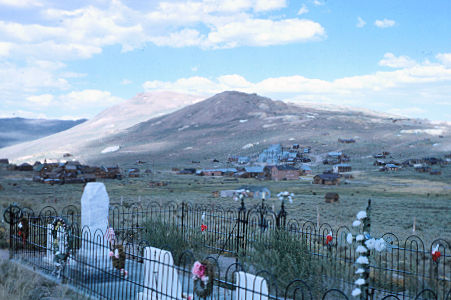 View from the cemetery in Bodie State Historic Park - 8-25-62