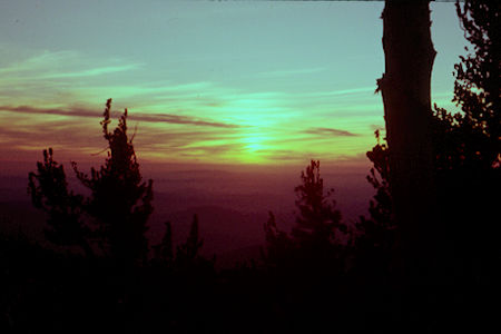 Sunset from near top of San Jacinto Peak - 12-31-60