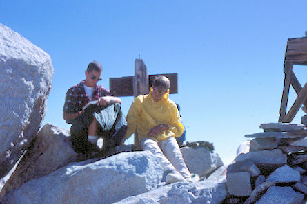 Checking the registers on top of San Jacinto Peak - 10-9-65