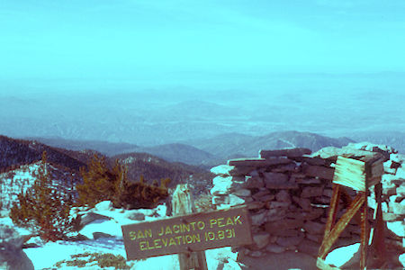 View west from top of San Jacinto Peak - 1-1-61