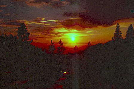 Sunset from San Jacinto saddle - 1-30-60