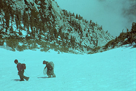 Snow slope just below San Jacinto Peak summit
