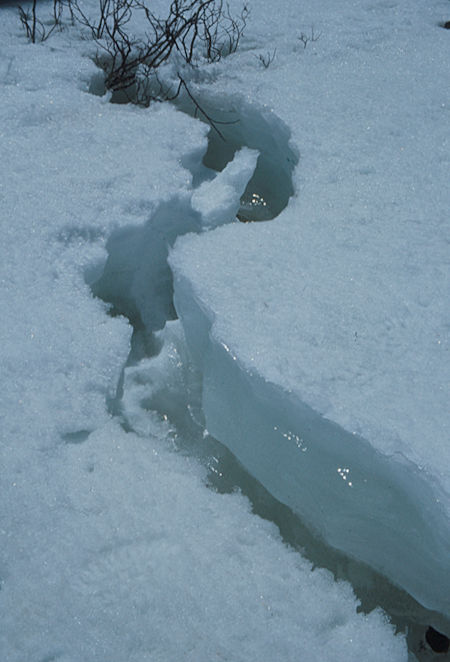 Snow on Lone Pine Creek - 30 Apr 1977