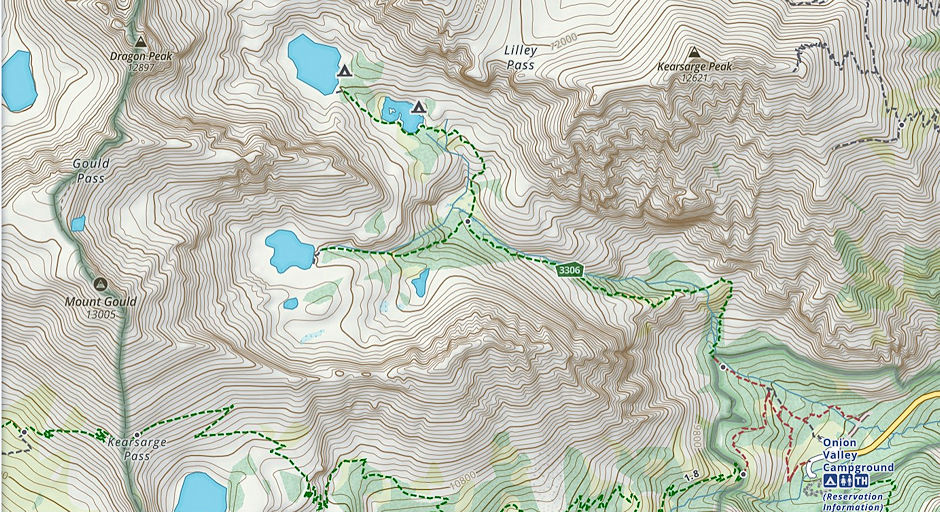 Dragon Peak route from Onion Valley