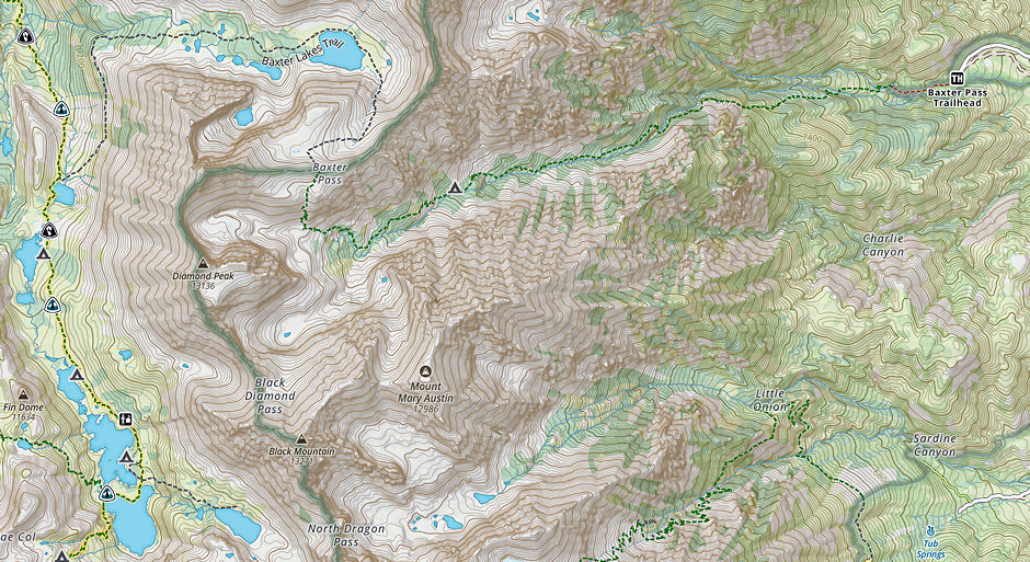 Trail map to Black Mountain near bottom left