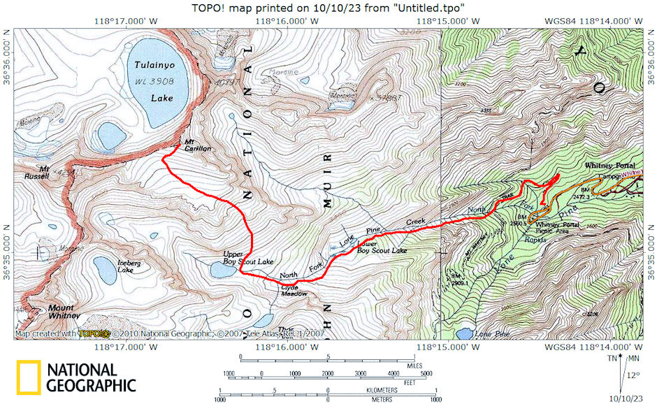 Mount Carillon Route Map 1972