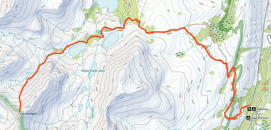 Mount Huntington Route Map 1962