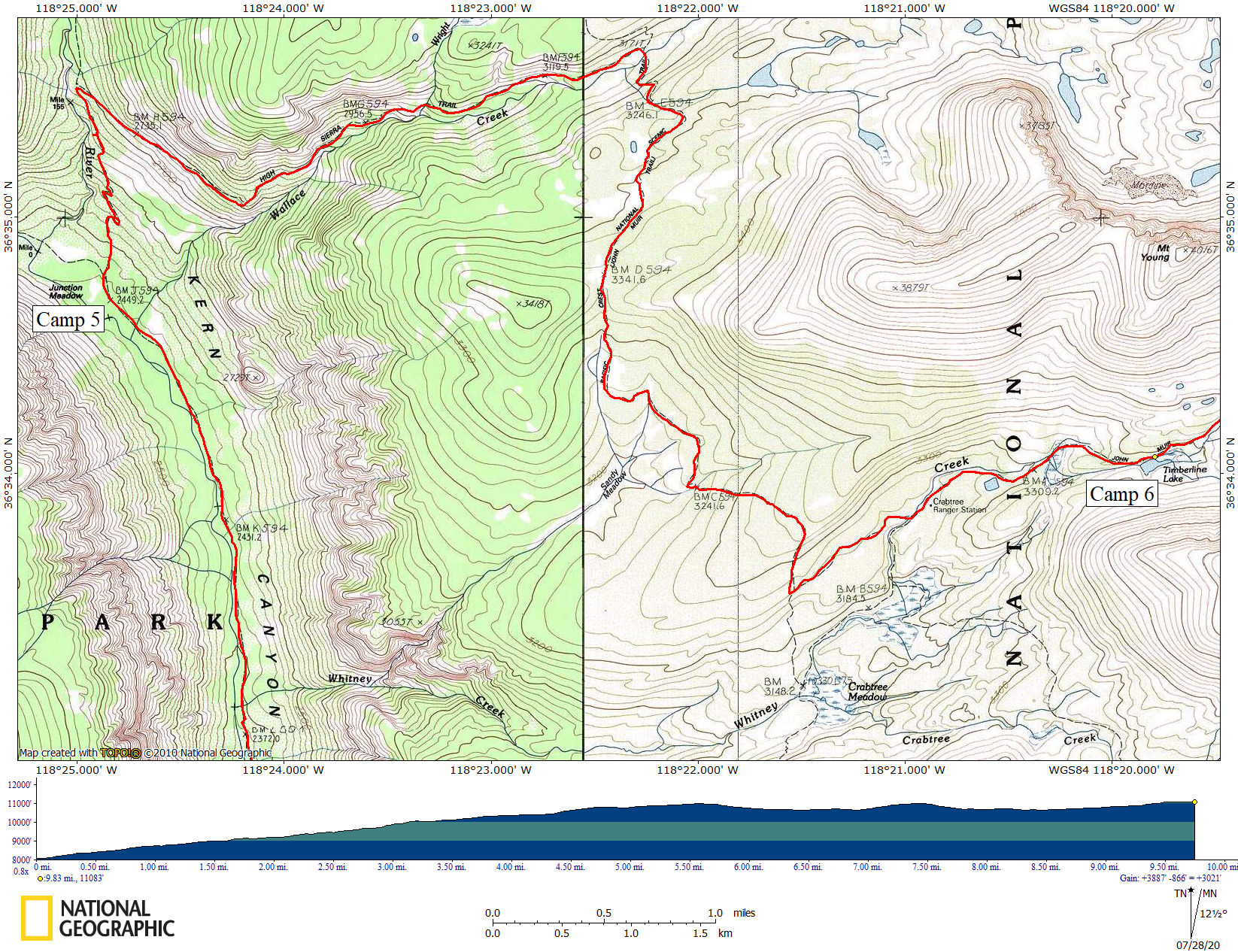 High Sierra Trail 1957 Day 6
