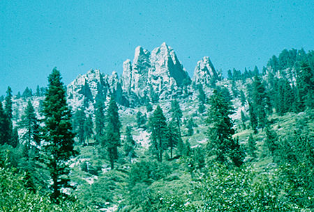 Rock formation near Panther Creek from High Sierra Trail - Sequoia National Park 18 Jul 1957