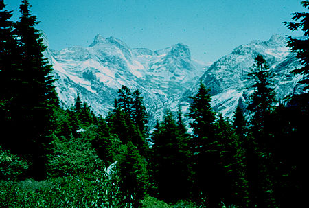 View up Hamilton Creek from above Bearpaw camp - Sequoia National Park 19 Jul 1957