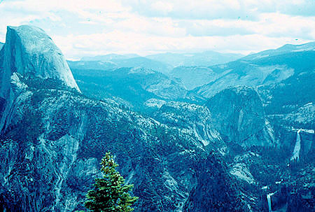 Half Dome, Nevada Falls, Vernal Falls from Glacier Point - Yosemite National Park 16 Aug 1958