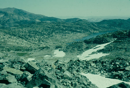 Thousand Island Lake, Island Pass ridge from near Banner/Davis Pass - Ansel Adams Wilderness - Aug 1958