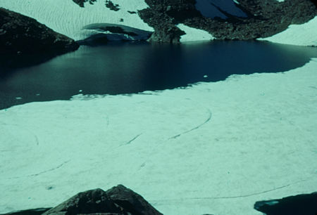 Lake Catherine from top of  Banner/Davis Pass - Ansel Adams Wilderness - Aug 1958