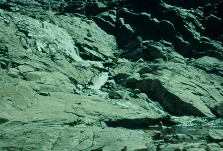 Water cascading from Lake Catherine - Ansel Adams Wilderness - Aug 1958