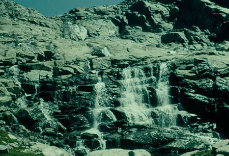 Water cascading from Lake Catherine - Ansel Adams Wilderness - Aug 1958