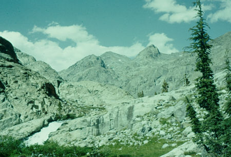 Looking upstream on North Fork San Joaquin - Ansel Adams Wilderness - Aug 1958
