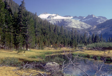 Mt. Lyell over Lyell Fork Tuolumne River - Yosemite National Park - 24 Aug 1966